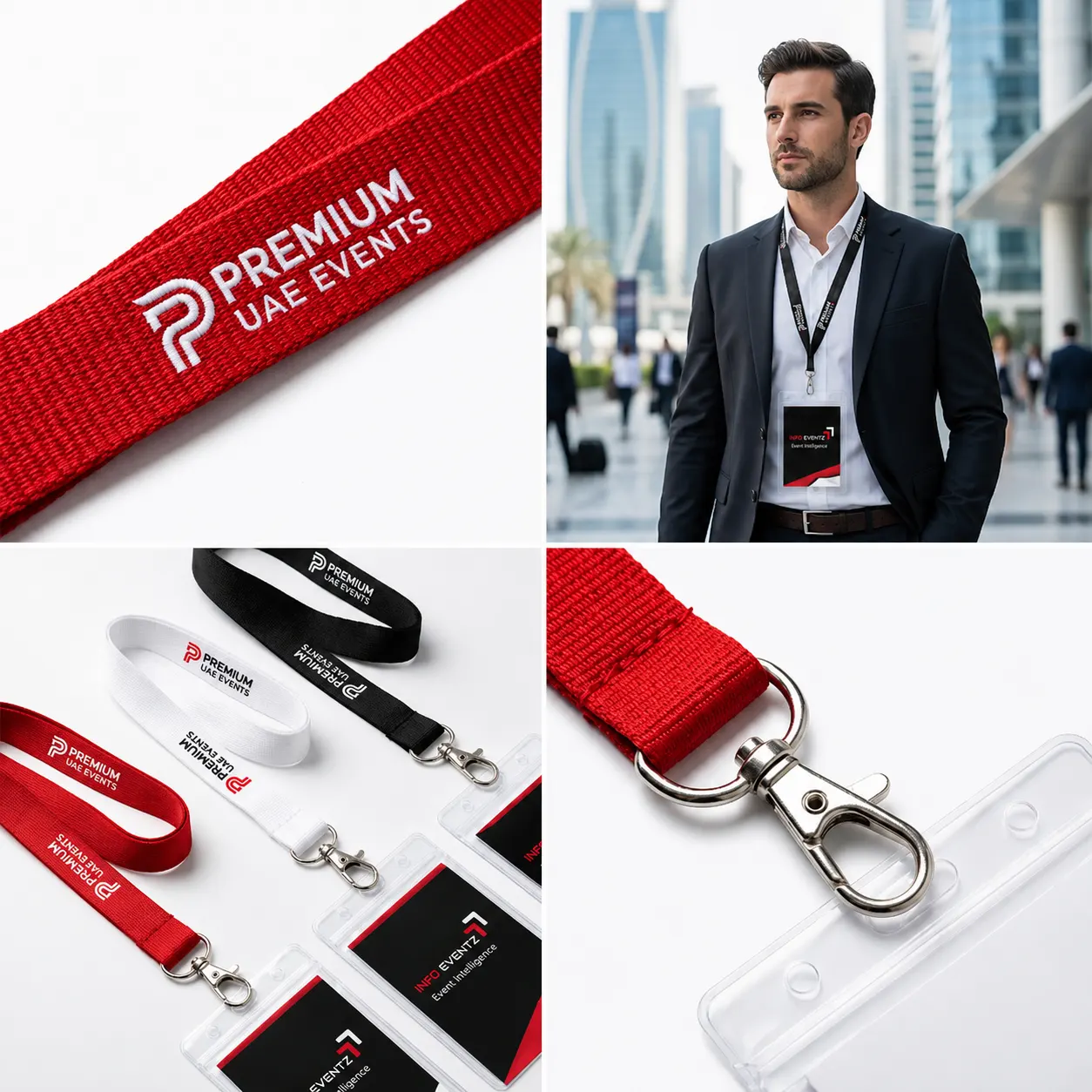 Custom branded lanyard for events
